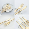 thumbnail image 4 of Amdohai 24Pcs Stainless Steel Dinnerware Set Kitchen Cutlery Set Knife Fork Spoon Flatware Tableware Minimalist Silverware, 4 of 8