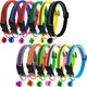 thumbnail image 1 of 12pcs Reflective Cat Collar Comfortable Adjustable Kitten Collar with Bells for Small Pets Color Random, 1 of 4