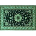 thumbnail image 1 of Ahgly Company Machine Washable Indoor Rectangle Persian Turquoise Blue Traditional Area Rugs, 2' x 3', 1 of 4