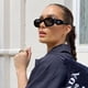 thumbnail image 4 of PR 17WS 1AB5S0 Unisex Black Plastic Rectangle Sunglasses Grey Lens, 4 of 4