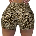 thumbnail image 2 of Honeii Leopard1 Print Women's Workout Shorts, Gym Shorts for Active Wear, Sports Shorts,Women's Running Shorts,Quick Dry Athletic Shorts-X-Large, 2 of 8