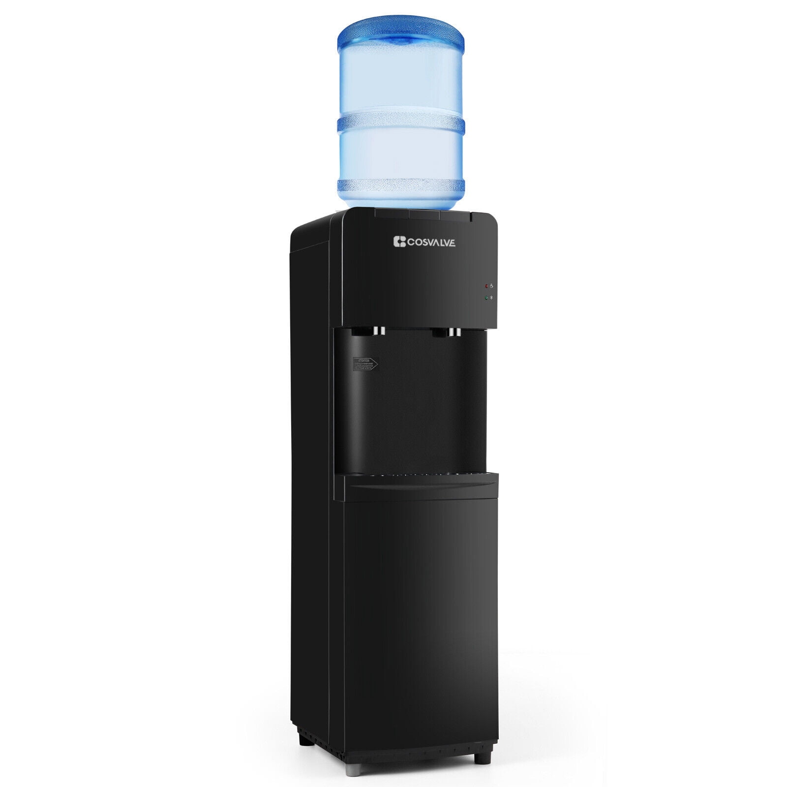 5 Gallon Hot Cold Water Dispenser Cooler Top Loading with Child Safety Lock (Black)