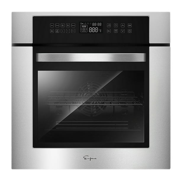 Empava 24 Inch Electric Single Wall Oven 10 Cooking Functions With Convection Touch Control In Stainless Steel Com - 24 Inch Single Wall Oven White