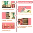 thumbnail image 4 of Lookfly 40.6 Inch Play Kitchen Set for Kids, Large Pretend Play Kitchen with Realistic Lights and Sounds, Simulation of Spray for Toddlers Girls Boys Gift ,Pink, 4 of 9