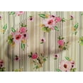 thumbnail image 4 of oneOone Organic Cotton Voile Fabric Stripe|Watercolor Leaves & Peony Floral Decor Fabric Printed BTY 42 Inch Wide, 4 of 4