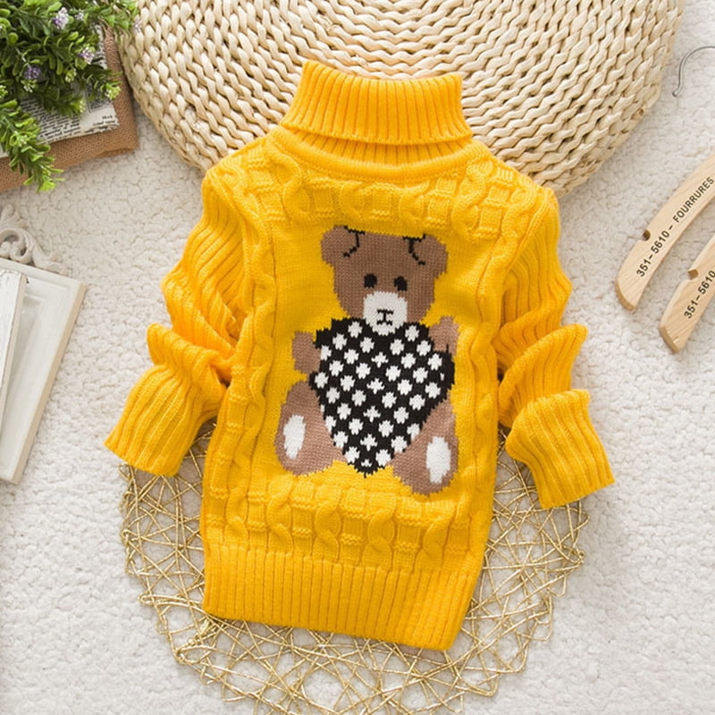 Generic Cute Baby Toddler Girls Boys Warm Turtleneck Knit Sweater