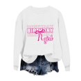 thumbnail image 5 of Youth Cute Bow Birthday Sweatshirt, Basic Crewneck Long Sleeve Shirt, Soft Breathable Fabric for Birthday Party Travel and Autumn Daily Wear White 150, 5 of 5
