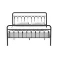 thumbnail image 3 of Modern Black Metal Queen Bed Frame - Tara Collection | Sturdy, Easy Assembly, No Box Spring Needed, 3 of 7