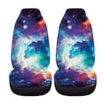 thumbnail image 5 of FOR U DESIGNS Galaxy Print Car Front Seat Cover Comfortable Car Seat Protector Wear-Resistan Auto Front Seats Only Interior Covers for Vehicle SUV Truck Sedan, Pack of 2, 5 of 7