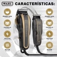 thumbnail image 2 of Combo Profesional Barber Combo Wahl + Afeitadora Vanish Wahl Negro/dorado, 2 of 10