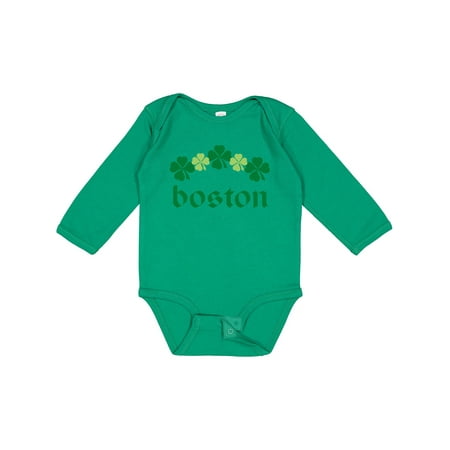 

Inktastic Boston Irish Gift Baby Boy or Baby Girl Long Sleeve Bodysuit