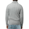 thumbnail image 2 of X RAY JEANS Mens Cable Knit Roll Neck Sweater, Heather Grey, 6XL, 2 of 5