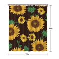 thumbnail image 5 of Brown Green Bud Sunflower Pattern Shower Curtain 72"x84" ,Bathroom Decorative Shower Curtains Set with 12 Hooks,Modern Waterproof Washable Shower Curtain, 5 of 6