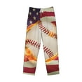 thumbnail image 5 of Balery Baseball Ball With Flag print Men's Pajama Pants,Ultra Lightweight Pjs,Lounge Pant-Medium, 5 of 9