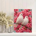 thumbnail image 2 of Cherry Blossom Romantic Dove Canvas Art, Whimsical Pink White Print, Bedroom Living Room Decor, 2 of 8