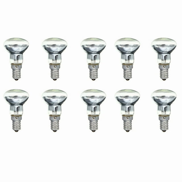 Replacement Lava Lamp E14 R39 30W Spotlight Screw in Light Bulb Clear Reflector Spot Light Bulbs Lava Incandescent 10Pcs