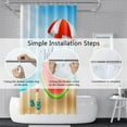 thumbnail image 6 of Hello Summer Red Watermelon Waterproof Fabric Shower Curtain for Bathroom Blue Sky Sea Beach Shells Starfish Machine Washable Cloth Shower Curtains Home Bath Decor 72x72 inches, 6 of 6