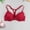 Red, variant on YWMJI Women's Lace Bra Front Closure Floral Lace Underwire Bra Seamless Unlined Racerback Push Up Bra Full Coverage Padding Support Bras Front Snap Supportive Bras Soft Wire Lift Breasts Beige L