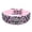 Pink Leopard, variant on Leather Dog Collar with Skull Studs, Anti-Bite Rivet Collar for Medium Large Dogs, Punk Style Adjustable Pet Necklace with Metal Spikes, Heavy Duty PU Leather