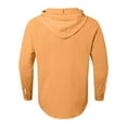thumbnail image 5 of Krdevn Mens Shirts - Men's Long Sleeve Shirt Casual Solid Holiday Cardigan Hooded Shirts Tops,Mens Fall Shirts,Color:Orange,Size:3XL, 5 of 5