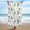 thumbnail image 4 of Txlixc Adorable alpaca cactus toallas de playa súper absorbentes de fibra ultrafina toallas de baño Txlixc moda, 4 of 6