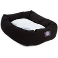 thumbnail image 2 of Majestic Pet Sherpa Poly/Cotton Bagel Pet Bed for Dogs, Calming Dog Bed Washable, Extra Large, Black, 2 of 5