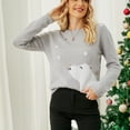 thumbnail image 2 of Herrnalise Women's Knitted Crop Tops Fashion Christmas Tree Sweater Pullover Snowman Thick Sweater Top Pullover Jumper Sweaters, 2 of 7
