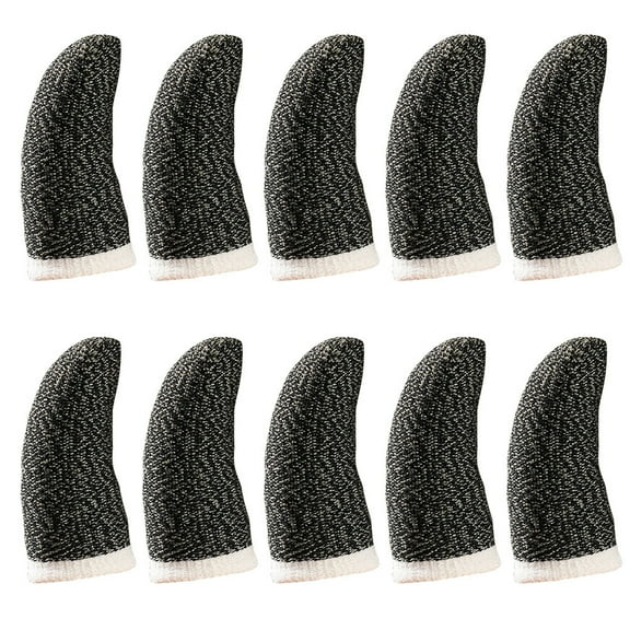 ZONHEBIN 10pcs Gaming Finger Sleeves Anti-Sweat Touchscreen Thumb Cover