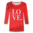 thumbnail image 5 of Jsaierl Women's Valentine's Day Shirts Plus Size Love Heart Graphic Tees Casual 3/4 Sleeve Blouse Crewneck Going Out T-shirt Tops Spring Clothes for Women, 5 of 6