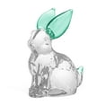 thumbnail image 2 of Oiur Glass Rabbit Figurine Clear Bunny Ornament with Stained Ears Collectible Bunny Centerpiece for Desk Spring Easter Decoration,Green, 2 of 7