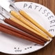 thumbnail image 3 of Nvzi 4Pieces Wood Stainless Steel Cutlery Set Wooden Handle Flatware Fork, Kitchen Utensil Service - Brown, 3 of 5