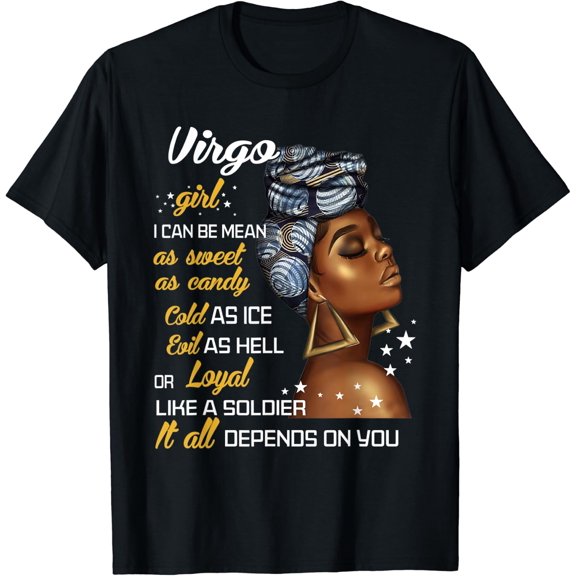 Women Virgo August September Zodiac Birthday T Shirt Size S-5XL