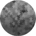 thumbnail image 1 of Ahgly Company Machine Washable Indoor Round Transitional Black Area Rugs, 8' Round, 1 of 7
