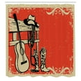 thumbnail image 3 of Ambesonne America Shower Curtain, Country Music Wild West, 69"Wx84"L, Beige Orange, 3 of 5