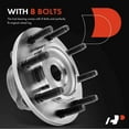 thumbnail image 6 of A-Premium Pair [2] Front Wheel Bearing Hub Assembly Compatible with Dodge Ram 2500 2000 2001 4WD w/8-Lug 2-Wheel ABS, 6 of 9