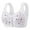 White, variant on Bras for Womens Floral Pattern Front Closure Wireless Stretchy Push Up Lightweight Daily Underwear