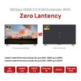 thumbnail image 2 of Zero-Latency 4K HDMI KVM Extender w/ 4-Port USB 2.0, 50m/164ft HDMI Balun over Cat 5e/6/6a/7, High Refresh Rate for 144Hz, 165Hz & 240Hz, 2 of 5