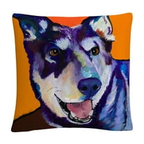 Charley' Dog Orange Pets By Pat Saunders-White 16 X 16 Decorative Throw Pillow