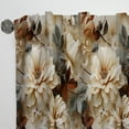 thumbnail image 3 of Designart "Victorian Brocade Rusticity" Floral Brown Curtain 1 Panel, 3 of 6