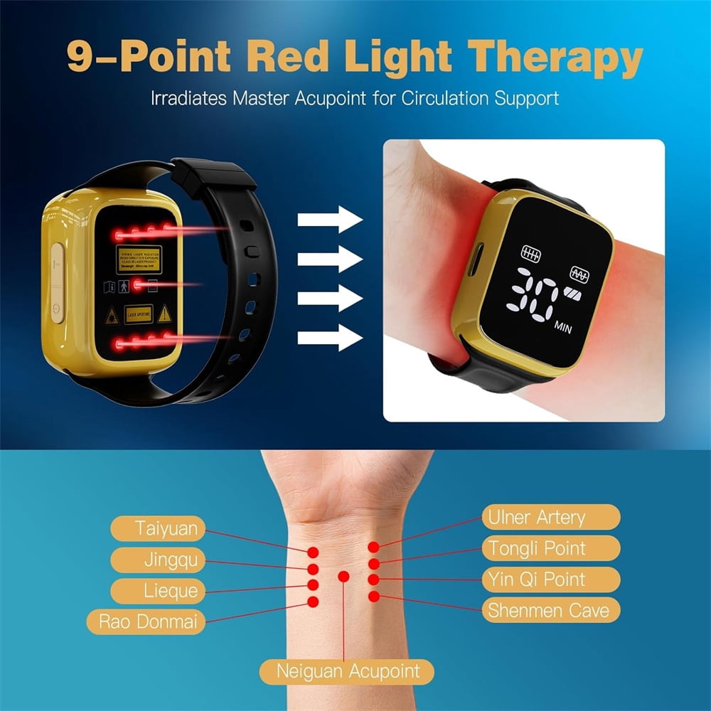 iKeener Portable Red Light Therapy Device - 650nm for Circulatory Wellness & Acupoint Balance