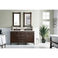 thumbnail image 6 of James Martin Vanities 60" Burnished Mahogany Double Vanity w/ 3 CM Arctic Fall Solid Surface Top, 6 of 6