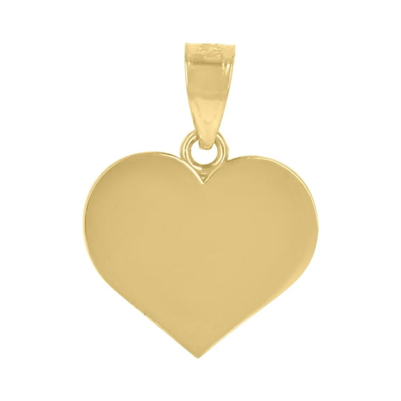 14k Yellow Gold Womens Heart Pendant Charm