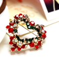thumbnail image 3 of Broches de flores de corazón de cristal para mujer GeweYeeli PS9567-00, 3 of 5