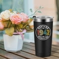 thumbnail image 5 of 80th Birthday Gifts for Men Women Friends, Tumbler 20 oz Stainless Steel Vacuum Insulated Tumblers, Double Sided Printed Birthday Thermos cup, Back in 1942 Old Time Information - Black, 5 of 5