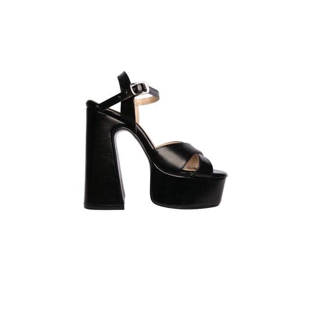 Sandalia de Tacón Alto 14 cm para Mujer Antonio Cavala 2907 Negro o Dorado Plataforma 4 cm negro 22.5