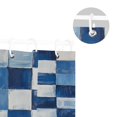 thumbnail image 5 of Yayeee Shower Curtain with Hooks 72"x72" Waterproof Fabric Bathroom Hanging Decor, Blue and Gray Plaid Pattern, 5 of 5