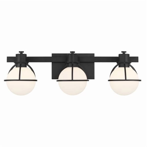 Savoy House 8-1060-3-BK Pierce 3-Light Bathroom Vanity Light in Matte Black