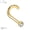 Gold, variant on Titanium • Nose Screw Stud, 18G, 2mm Cubic Zirconia, Clear Diamond Gem. Black, Silver, Pink Gold, Gold and Rainbow • Vital Body Jewelry