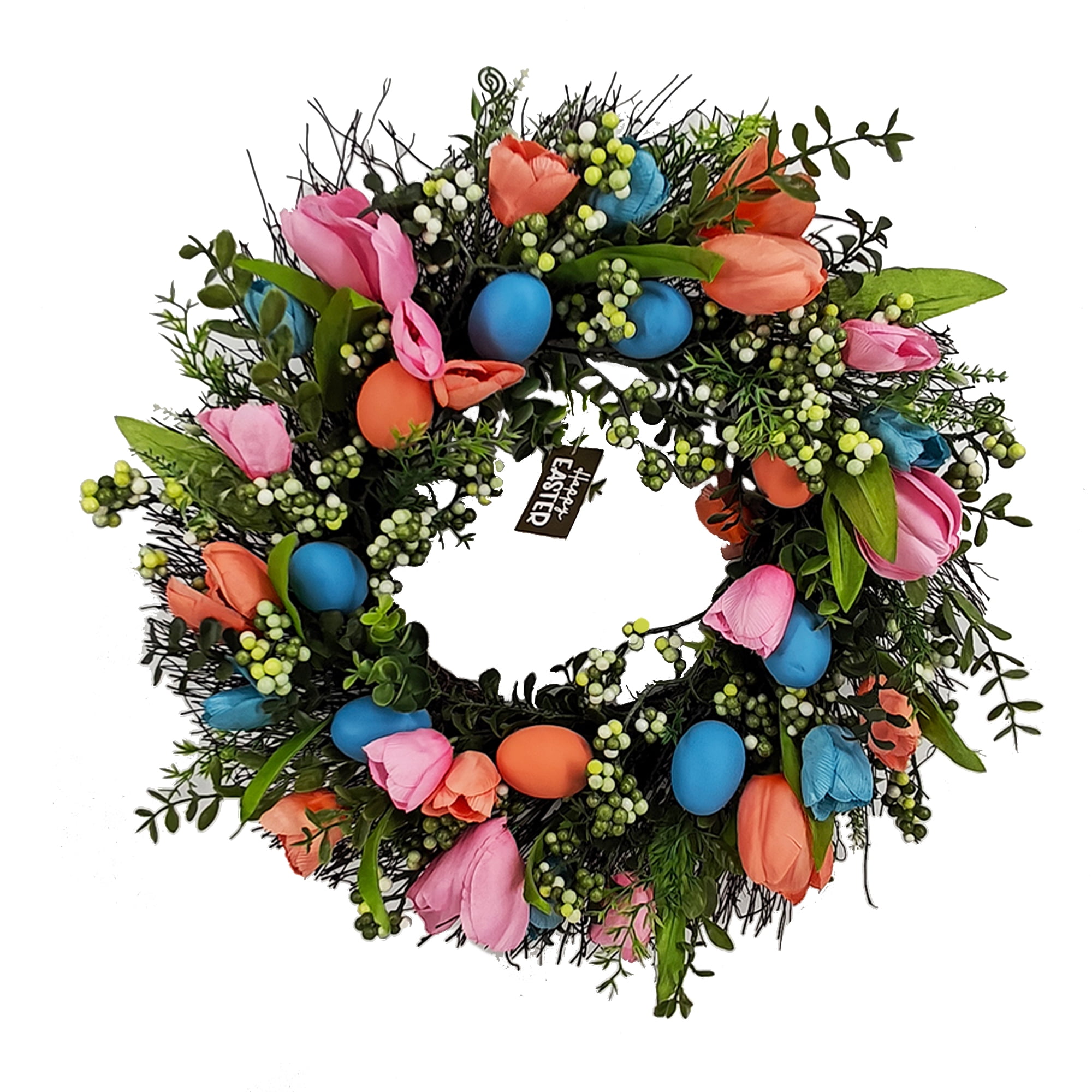 Way To Celebrate Egg with Flower Wreath