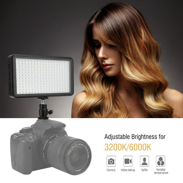 Luz para selfies, w228 3200k/6000K panel de luz led lámpara cámara